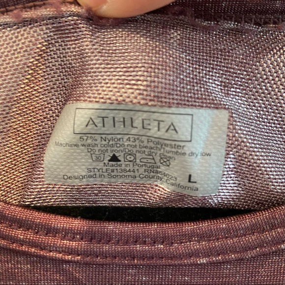 ATHLETA Crush Metallic Tank Muscle Tee Large - Picture 5 of 7